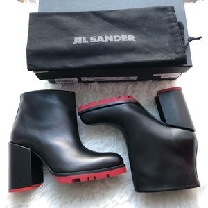 Jil Sander Black Ankle Boots